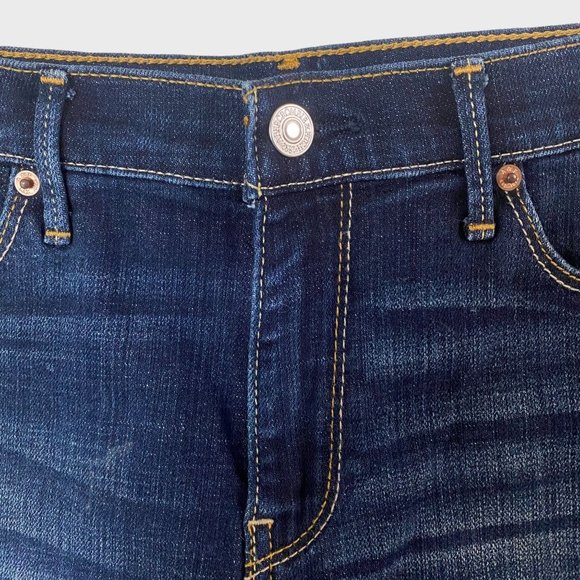 Abercrombie & Fitch Jean Shorts Women's Size 27 Dark Wash Denim Cut-Offs - Picture 5 of 12